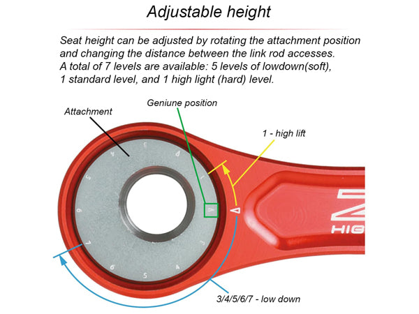 Adjustable Lowering Link for Honda Africa Twin (2016-2023), XL750 (2023)